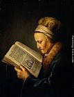 Old Woman Reading a Lectionary by Gerrit Dou